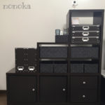 【改善】ニトリのパーティションラックにダイソーの収納ボックスをいれてみた